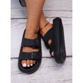 thumbnail image 4 of Women Buckle Decor Slides, EVA Fashion Slides, 4 of 4