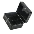 thumbnail image 2 of Mini caja de seguridad portátil de 6 pulgadas con cerradura y llave para uso en casa y oficina, color negro, 2 of 14