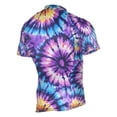 thumbnail image 2 of joogoo Art Tie Dye Purple Men's Cycling Jerseys Mountain Bike Short Sleeve Tops S, 2 of 7