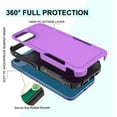 thumbnail image 4 of Designed for iPhone 14 & Apple iPhone 13 Cases,Heavy-Duty Tough Rugged Lightweight Slim Shockproof Protective Men Women Phone Case Cover for iPhone 13 (6.1",2021)[Purple/Black], 4 of 13