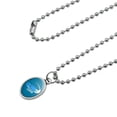 thumbnail image 2 of Luge Luger Luging Winter Sport Antiqued Oval Charm Pendant with Chain, 2 of 3
