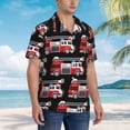 thumbnail image 3 of Balery Fire and Rescue Truck Camisas hawaianas de manga corta para hombre, camisas playeras de corte holgado, camisas de vacaciones con botones,XX-Large, 3 of 7
