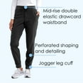 thumbnail image 5 of Barco One Womens BOP513 Perforated Jogger Pant-Black-Large, 5 of 6