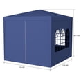 thumbnail image 5 of YYAo Shade Shelter, Outdoor Gazebo,Patio Canopy,10'x10' Party Tent Outdoor Heavy Duty Gazebo Wedding Canopy + 4 Removable Walls ,Blue, 5 of 7