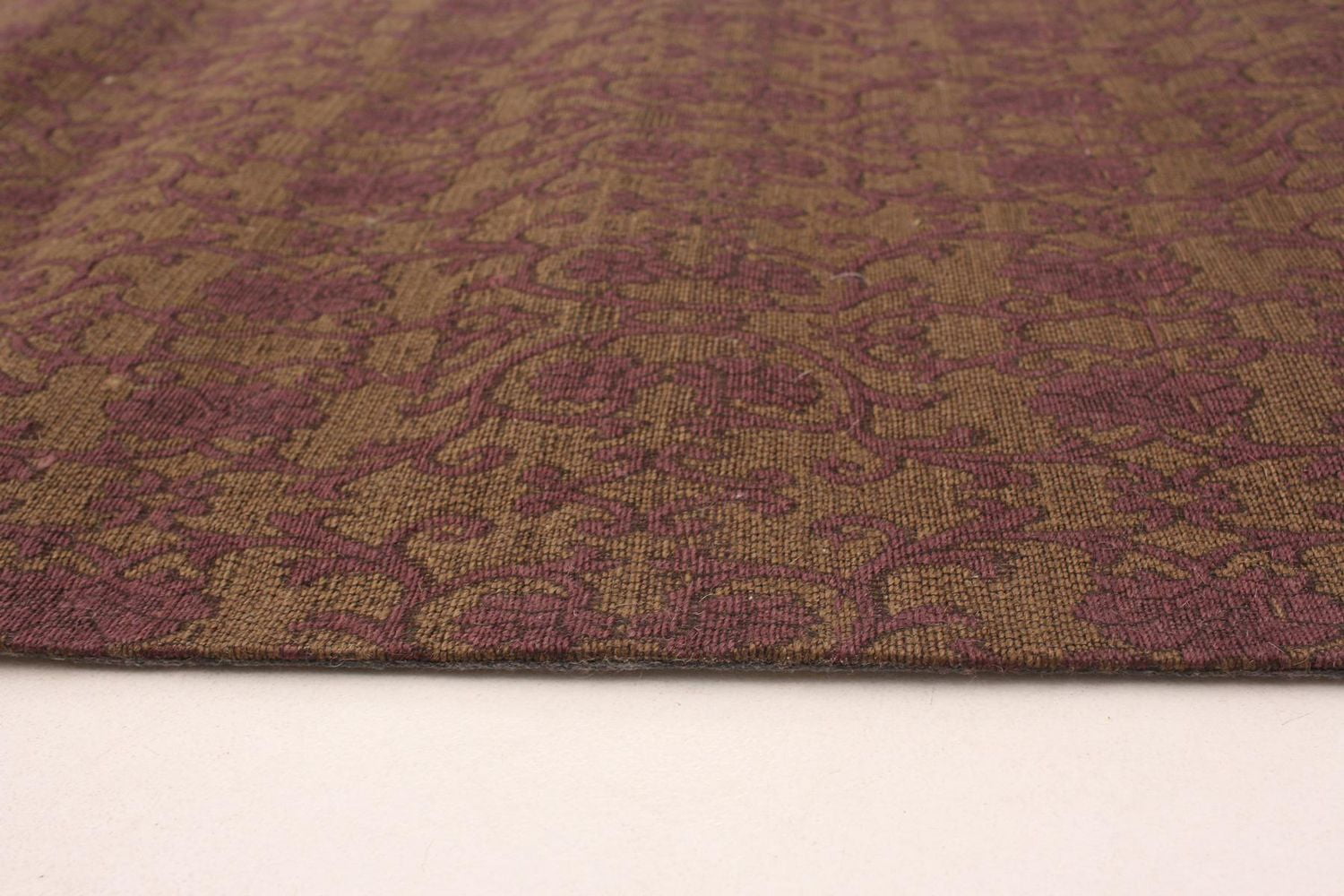 ECARPETGALLERY 4'7" x 6'8" Transitional Collage Handmade Area Rug for Living Room, Dining Room and Bedroom in Brown