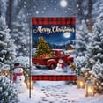 thumbnail image 6 of Christmas Snowman Garden Flag 12x18 Inch Double Sided Yard Flags Christmas Tree Farm Pickup Garden Flags for Outside Includes Anti Wind Clip,Stopper,Lights, 6 of 8