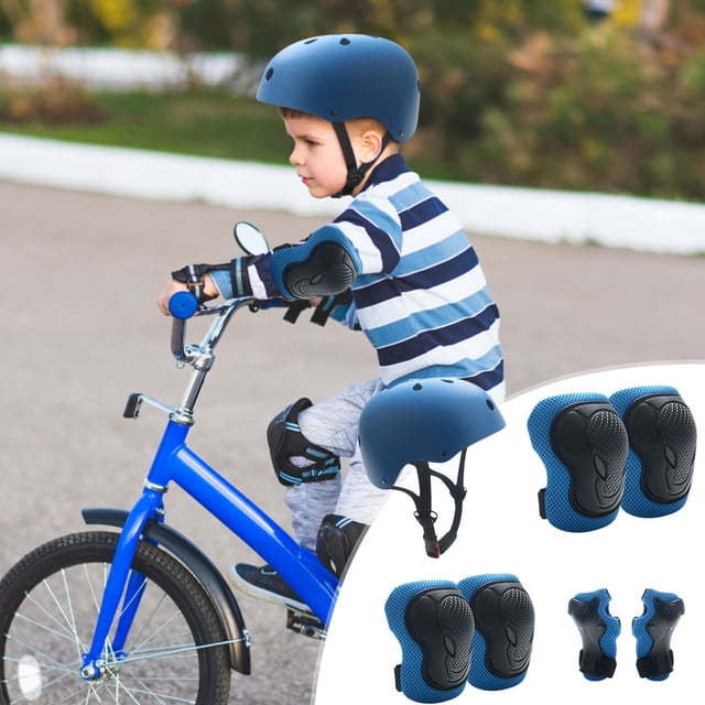 EGNMCR Casque pour Enfants Équipement de Protection Équipement de Protection Ensemble de 7 Pcs Couvre-Chef pour Protection du Genou, du Coude et du Poignet Équipement de Protection