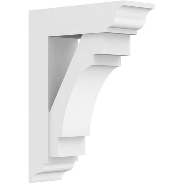 Ekena Millwork BKTP05X16X22MRC01 Standard Merced Architectural Grade PVC Bracket with Traditional Ends - 5 x 16 x 22 in.