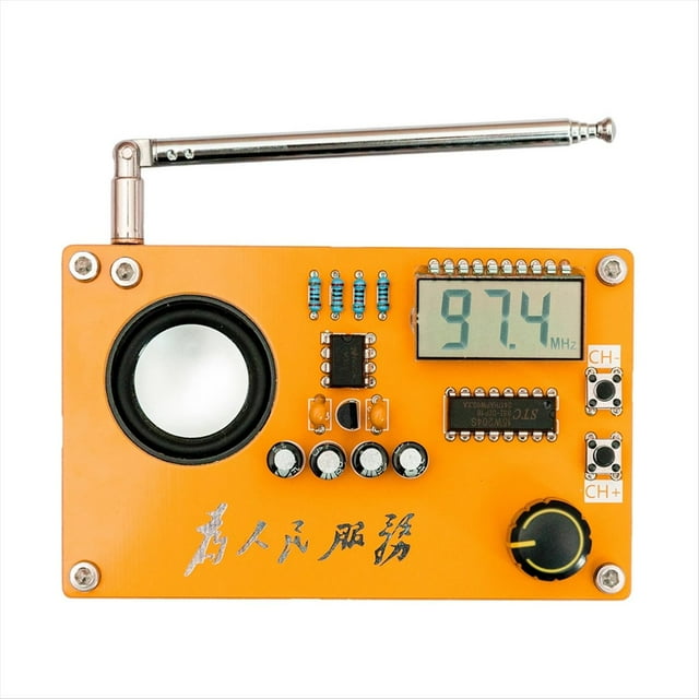 Kit de Radio FM para Armar, Kit Electrónico para Practicar Soldadura, Kit de Radio para Armar, Pantalla Digital, Carga Tipo C, Producto Terminado.