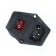 thumbnail image 4 of 10A 250V Prise de Courant de Commutateur d'Alimentation avec la Prise Rouge de Module Fusionnée de Commutateur de Triple Bascule pour des Pièces d'Imprimante 3D, 4 of 7