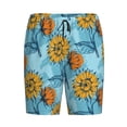 thumbnail image 4 of Wukai Sunflowers Men’s Short Pajama Pants With Pockets Soft Sleep Pj Shorts for Men-3X-Large, 4 of 6