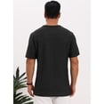 thumbnail image 3 of DARING DIVA Men's Knitted T-Shirts Short Sleeve Crew Neck Jacquard T-Shirt S Black, 3 of 7