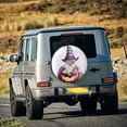 thumbnail image 5 of Naloa Halloween Gnome With Pumpkins PVC Leather Spare Tire Wheel Cover Spare Tire Cover, for Car Truck SUV Camper Trailer Universal Fit(14-17in)-14 inch, 5 of 6