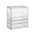 thumbnail image 2 of Organizador de maquillaje elegante, caja de almacenamiento de maquillaje transparente de 3 capas para organizar el escritorio con tapa, 2 of 9