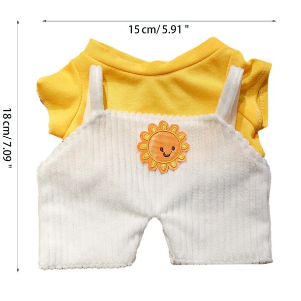 Cartoon Mini Yellow Duck Plush Toy Clothes Cute Plush Doll for Yellow Duck Children Toys Birthday Gifts Accessories heqiyong toy