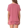 thumbnail image 6 of DremFish Women's Pajamas Sets Short Sleeve Lounge Sets Sleepwear Casual 2 Piece Pjs with Pockets, 6 of 7
