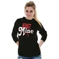 thumbnail image 5 of Be Mine Cute Valentines Day Love Women's Long Sleeve T Shirt Brisco Brands S, 5 of 6