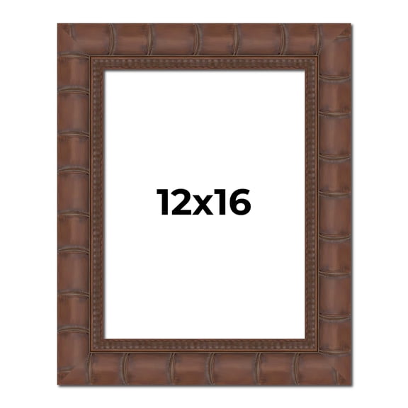 12x16 Bamboo Other Wood Tones Wood Picture Frame - UV Acrylic, Foam Board Backing, & Hanging Hardware Included!