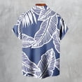 thumbnail image 4 of Alkepwun Hawaiian Shirt for Men Plus Size Casual Lapel Collared Short Sleeve Button Down Shirts Summer Beach Vacation Tropical Print Aloha Shirt on Clearance, 4 of 4