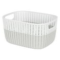 thumbnail image 6 of Simplify 4 Pack 2-Tone Decorative Medium Storage Basket Plastic in Heather Grey, 6 of 7