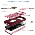 thumbnail image 2 of Military Grade Drop Impact for Samsung Galaxy A15 Camera Lens Slide Protection Case 360 Metal Rotating Ring Kickstand Holder Armor Shockproof Case For Samsung Galaxy A15, Pink+Red, 2 of 11