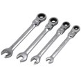 thumbnail image 1 of 4 Pcs 8 10 12 13 Mm Flexible Reversible Combination Ratchet Wrench Universal Keys Hand Tool Set Car, 1 of 5
