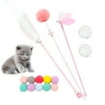 thumbnail image 1 of 15PCS Cat Wand Set Interactive Kitten Teaser Soft Cat Ball Crinkle Ball for Cats, 1 of 10