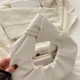 thumbnail image 5 of Ruched Handbags Shoulder Bag Women Hoboes Toted Bag Leather Clutches Purses Knotted Top Handle Bag with Zipper Closure, 5 of 9