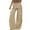 Khaki, variant on 50% Off Clearance Women's Casual Pants Womens Parachute Cargo Pants Trendy Baggy High Waisted Loose Fit Pants Drawstring Casual Trousers With Pockets