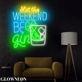 thumbnail image 2 of Glowneon Let's The Weekend Begin Neon Led Light, Cocktail Bar Pub Art, 2 of 5