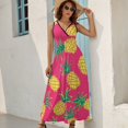 thumbnail image 2 of Lunarable Pineapple Sleeveless Dress Woman Fashion Long Dresses Women's Summer Suit Dress 2025, 2 of 7