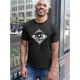 thumbnail image 2 of Smartprints Mens Graphic Tee - All Seeing Eye With Nova Galaxy - Regular Fit 100% Cotton, 2 of 4