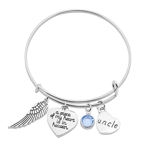 DPTALR Family Bracelet A Piece Of My Heart Angel Wing Mom Lettering Bracelet