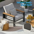 thumbnail image 4 of Clouddwell 5-Seats Outdoor Patio Sectional Set with Coffee Table & Cushions - Aluminum Furniture for Terrace/Garden/Poolside (Gray), 4 of 10