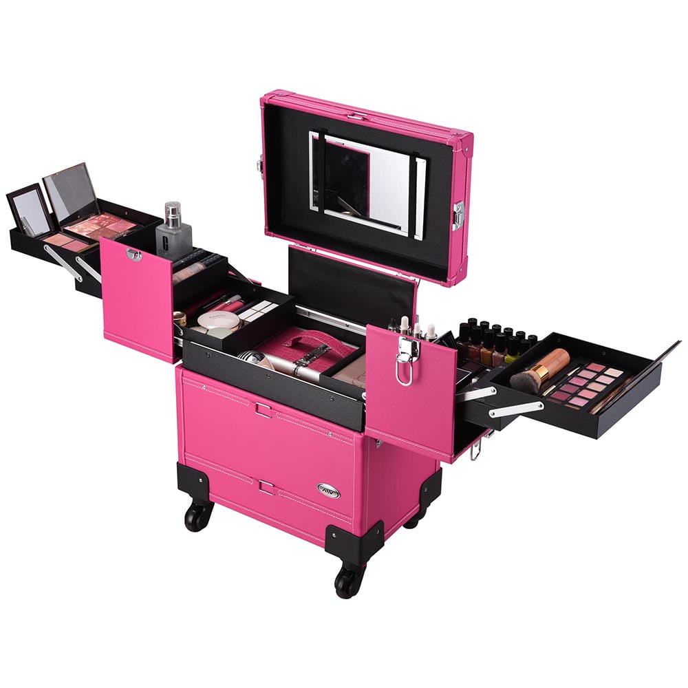 professional rolling makeup train case