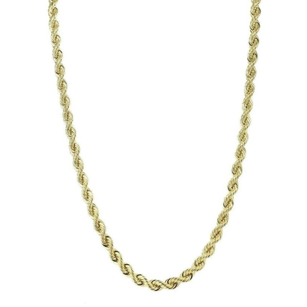 Real 10k Yellow Gold Necklace, 2.5mm, Rope Chain, 20inch