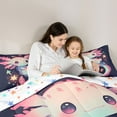 thumbnail image 5 of Homewish Pink Blue Axolotl Bedding Comforter Set,Watercolor Sequin Print Twin Comforter Sets,Cuet Cartoon 3D Stars Bedding Set For Girls,Ultra Soft Home Decor Reversible,2-Piece, 5 of 8