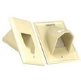 thumbnail image 1 of SF Cable 1-Gang Recessed Low Voltage Cable Plate - Ivory, 1 of 4