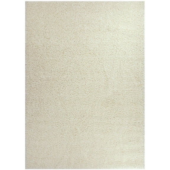 New Shaggy Collection Solid Color Shag Rug Different Color Options Available (Ivory, 6'7"x9'6")