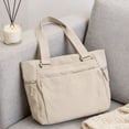thumbnail image 4 of Bolso tote de nailon para mujer, bolso de hombro de gran capacidad | Bolso de mano impermeable para el día a día | Ideal para estudiantes, oficina, escuela y viajes., 4 of 5