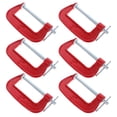 thumbnail image 3 of RENACLIPY Red Metal G Clamps Set, 6 Pieces Cast Iron A3 Steel, Heavy Duty Clamping Tools for Home Improvement Projects, 3 of 5