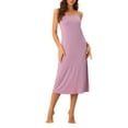 thumbnail image 2 of INSPIRE CHIC Nuisette pour Femme à Bretelles Spaghetti Col Rond Robe de Nuit sous Camisole Pleine L Rose, 2 of 6