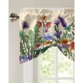 thumbnail image 2 of Plant Flower Petunia Lavender Short Window Curtain Adjustable Tie Up Valance for Living Room Kitchen Window Drapes, 2 of 6