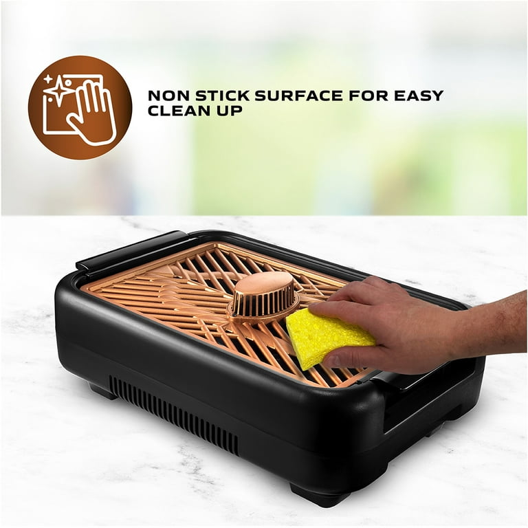 Gotham Steel Smokeless Electric Indoor Grill & Griddle Portable