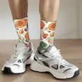 thumbnail image 6 of Xecao Autumn Pumpkins Pattern Sport Socks for Women and Men Crew Socks Sporty Calf Socks Casual Socks, 6 of 6