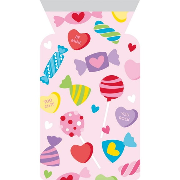 144/Case Bulk Valentine Treats Cellophane Bags with Zipper Closure