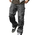 thumbnail image 4 of Mens Sweatpants,Pants Men's Style Work Pants Casual Pocket Straight Pants,Cargo Pants for Men,Size:XL, 4 of 8