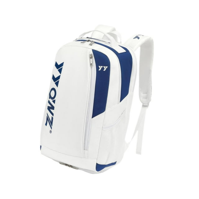 koolsoo Badminton Bag Backpack Shoulder Bag Tennis Rackets Bag for Badminton Rackets White Dark Blue