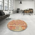 thumbnail image 3 of Ahgly Company Indoor Square Contemporary Papaya Orange Area Rugs, 5' Square, 3 of 6