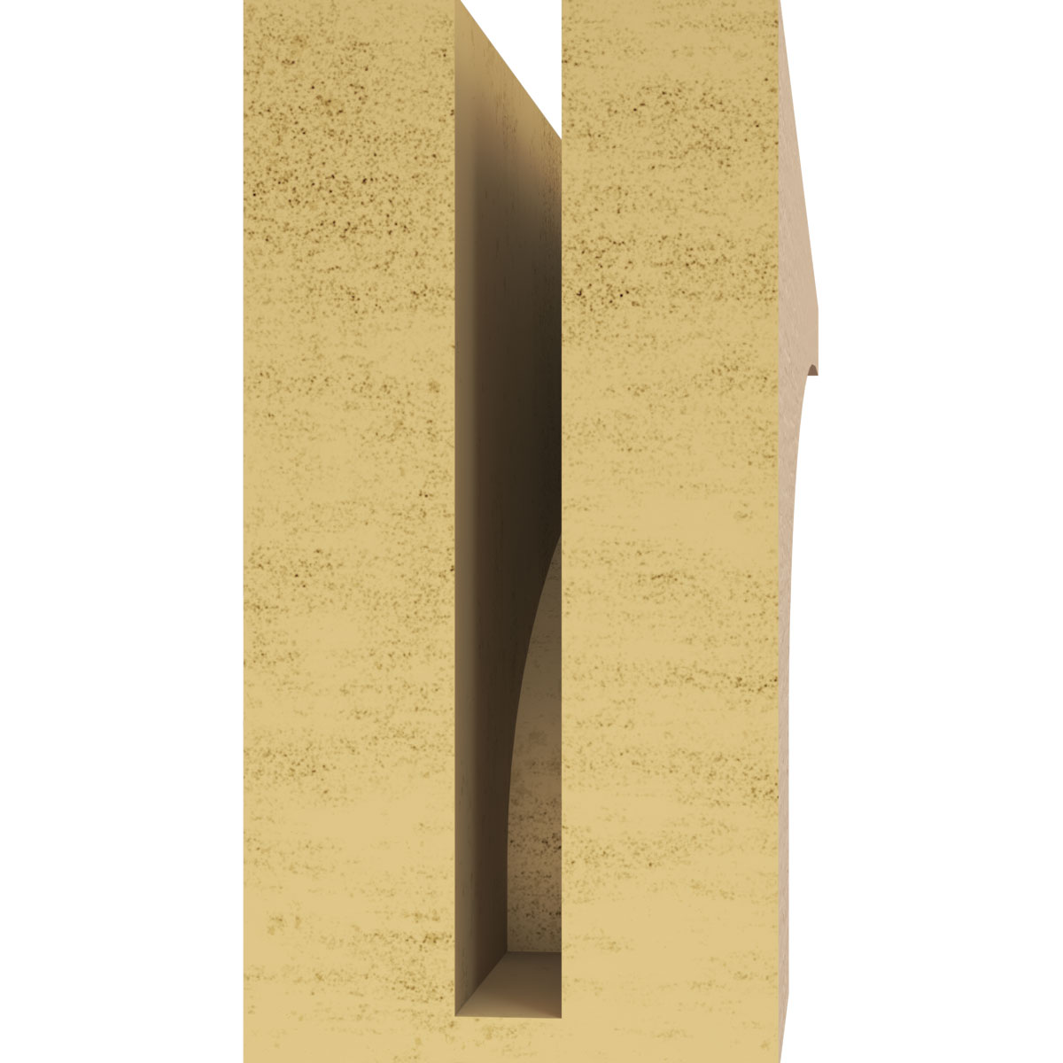 5"W x 30"D x 10"H Thin Rockford Rough Cedar Woodgrain TimberThane Corbel, Primed Tan